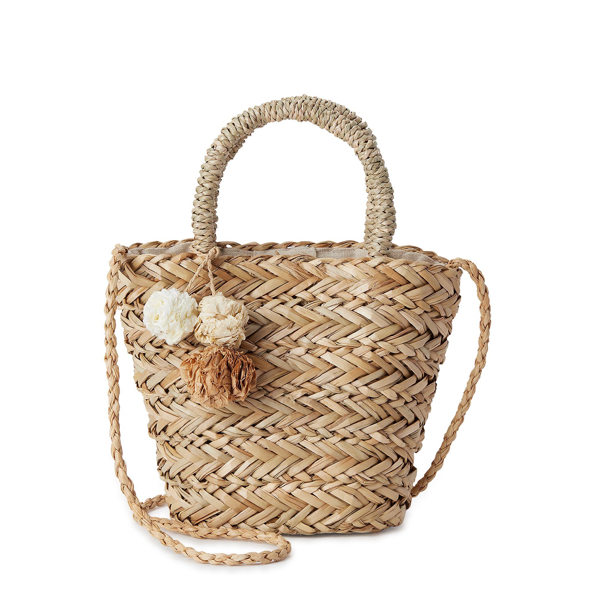 Eliza May Rose Mini Structured Tote with Poms | Walmart (US)