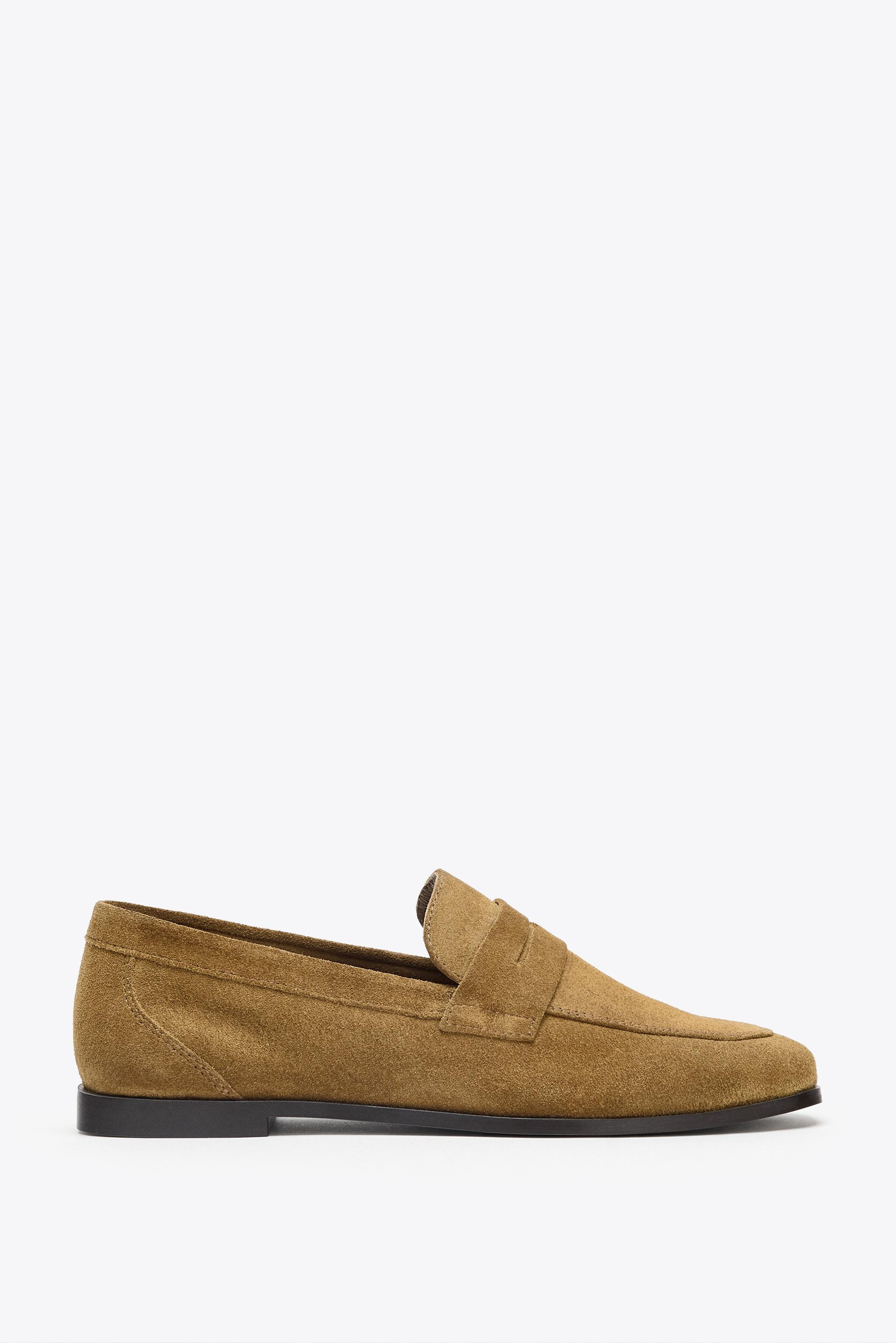 SPLIT LEATHER LOAFERS | Zara US