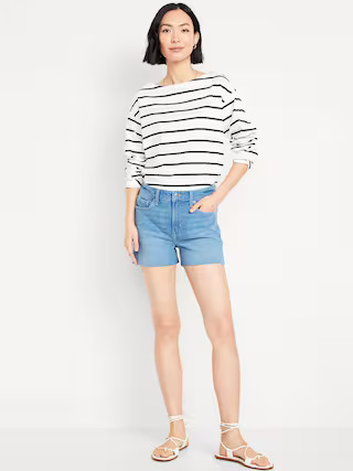High-Waisted OG Jean Cut-Off Shorts -- 3-inch inseam | Old Navy (US)