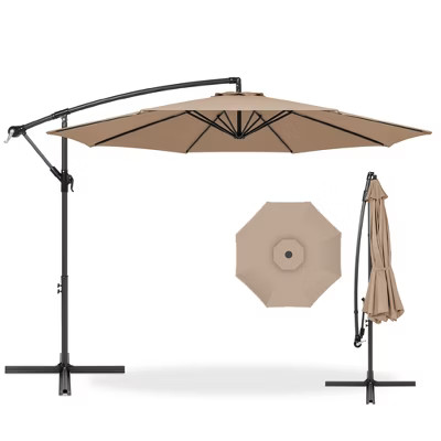 Best Choice Products 10ft Offset Hanging Outdoor Market Patio Umbrella w/ Easy Tilt Adjustment - ... | Target