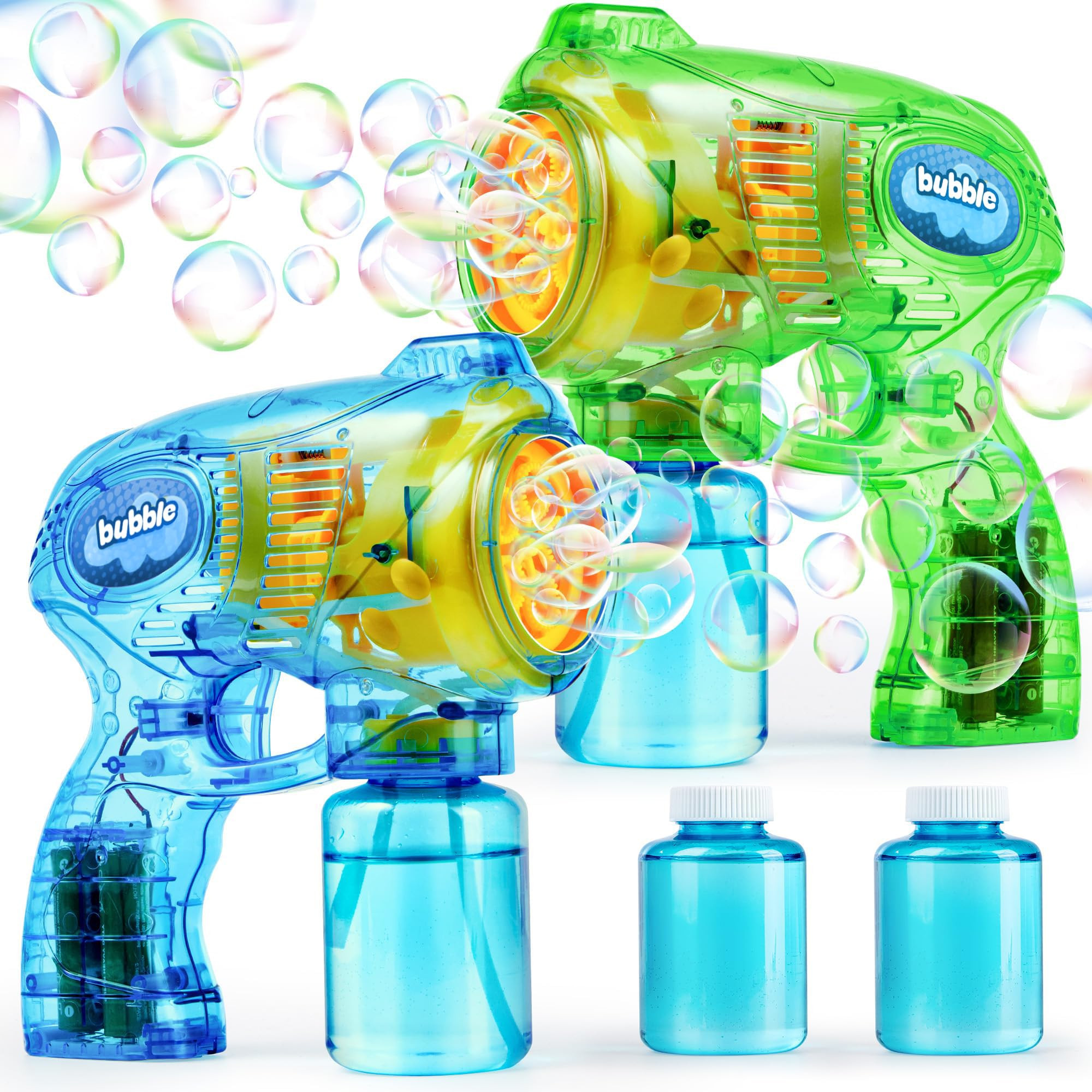JOYIN 2 Bubble Guns Blaster Kit with 2 Solution for Kids, Automatic Bubble Maker Blower Machine f... | Amazon (US)