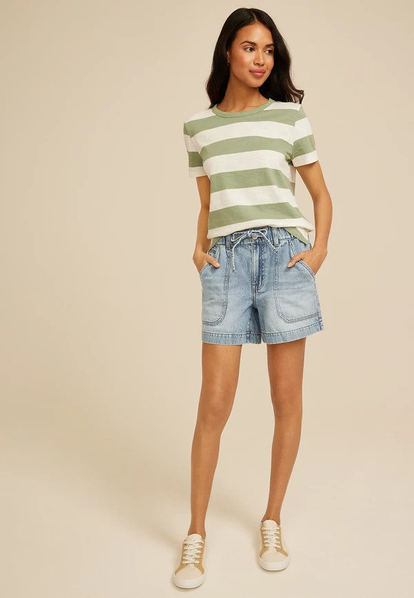 m jeans by maurices™ High Rise Medium Soft 5in Short | Maurices