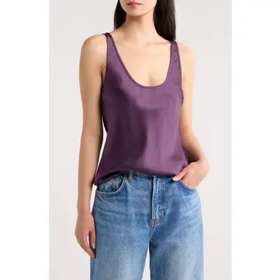 Reformation Veya Silk Tank in Crushed Violet at Nordstrom, Size X-Large | Nordstrom
