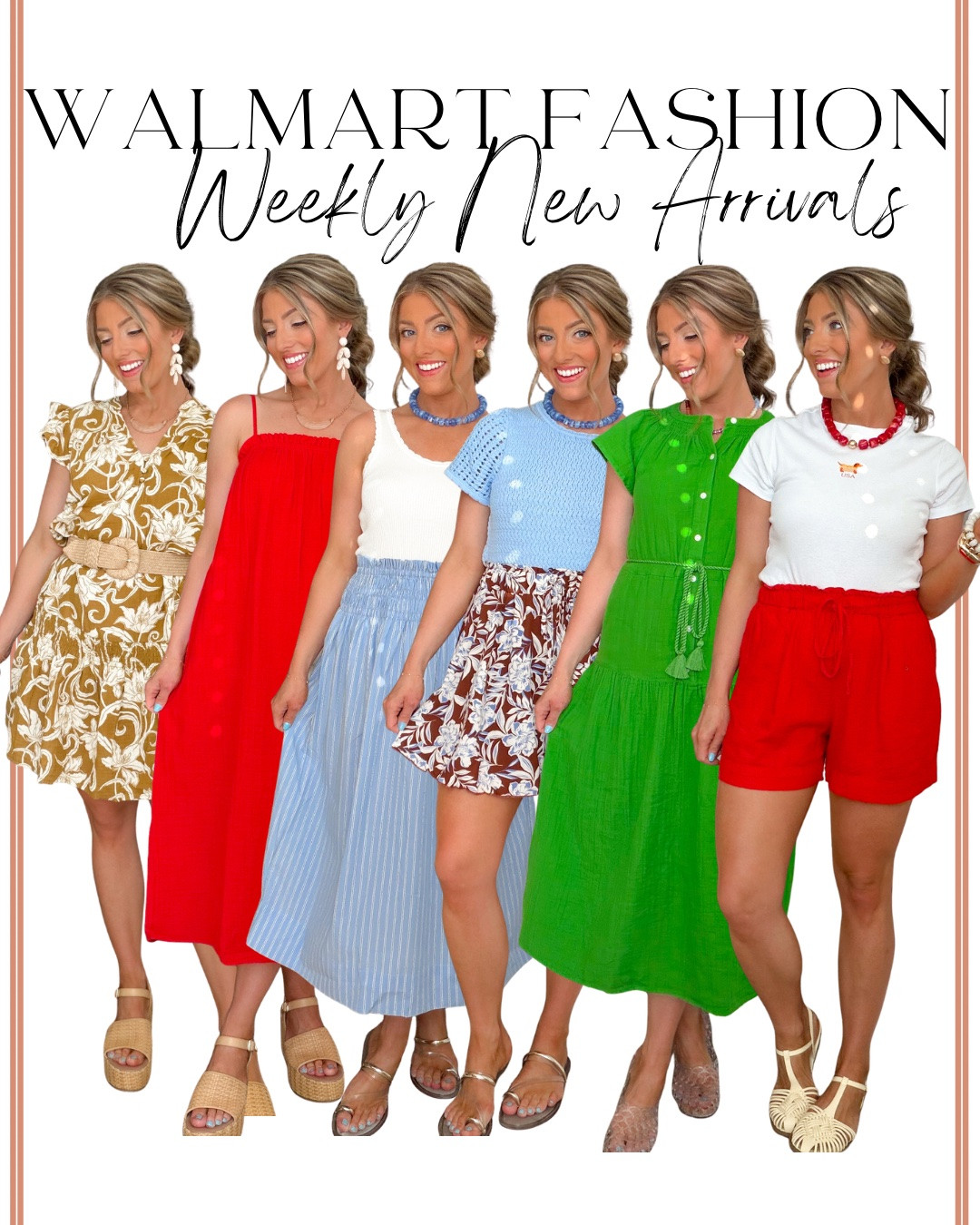 Walmart new arrivals are on another level this week! 😍❤️💙

So many unreal new finds just landed online, and I honestly don’t know how I’m supposed to pick a favorite. From breezy summer dresses and matching sets to patriotic looks, lightweight knits, easy shorts, and vacation-ready pieces, this week’s Walmart fashion new arrivals are packed with good ones.

I’m especially loving all of the red, white, and blue styles, effortless sundresses, and elevated basics that look so much more expensive than their price tags. Whether you’re shopping for summer vacations, weekend plans, backyard BBQs, or simply refreshing your everyday wardrobe, Walmart is absolutely delivering right now.

✨ Affordable fashion finds
✨ New summer arrivals
✨ Vacation-ready outfits
✨ Patriotic outfit ideas
✨ Dresses, matching sets & elevated basics
✨ Head-to-toe Walmart looks

The hardest part is deciding which pieces to order because I genuinely loved every single one! Which look is your favorite? ❤️💙🤍

#WalmartFashion #WalmartFinds #WalmartStyle #WalmartNewArrivals #SummerFashion #AffordableFashion #PatrioticStyle #RedWhiteAndBlueStyle #SummerOutfits #VacationOutfits #EverydayStyle #FashionFinds #AffordableStyle #OOTD #MomStyle #SummerWardrobe #CasualChic #FashionOnABudget #HeadToToeWalmart #WomensFashion #LTKStyle #TrendingFashion #SummerDress #MatchingSets #StyleInspiration #WalmartSummerFashion

#LTKootd #LTKPetite