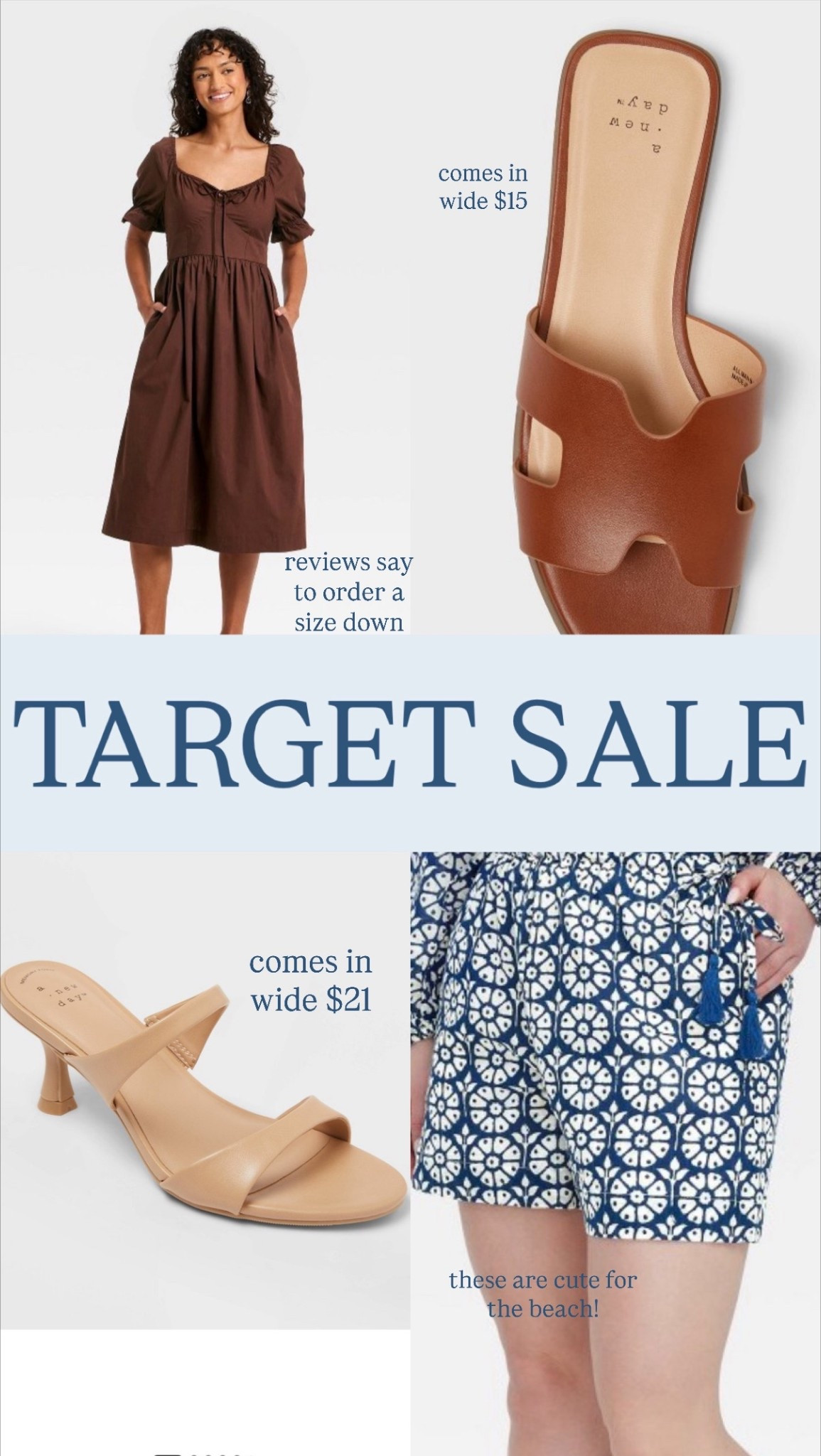 Things I’m ordering from the @Target sale!

Brown dress- medium (reviews say to order a smaller size)
Blue print shorts- large
￼

#LTKSaleAlert #LTKMidsize #LTKSeasonal