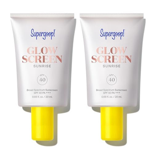 Supergoop! Glowscreen SPF 40, Sunrise (Champagne Glow) - 20 mL, 2 Pack - Glowy Primer + Broad Spectrum Tinted Sunscreen - Helps Filter Blue Light - Hydration - Hyaluronic Acid & Vitamin B5 | Amazon (US)