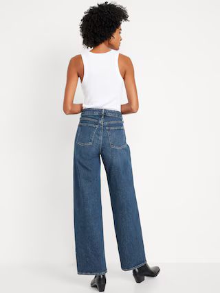 Extra High-Waisted Sky-Hi Wide-Leg Jeans | Old Navy (US)