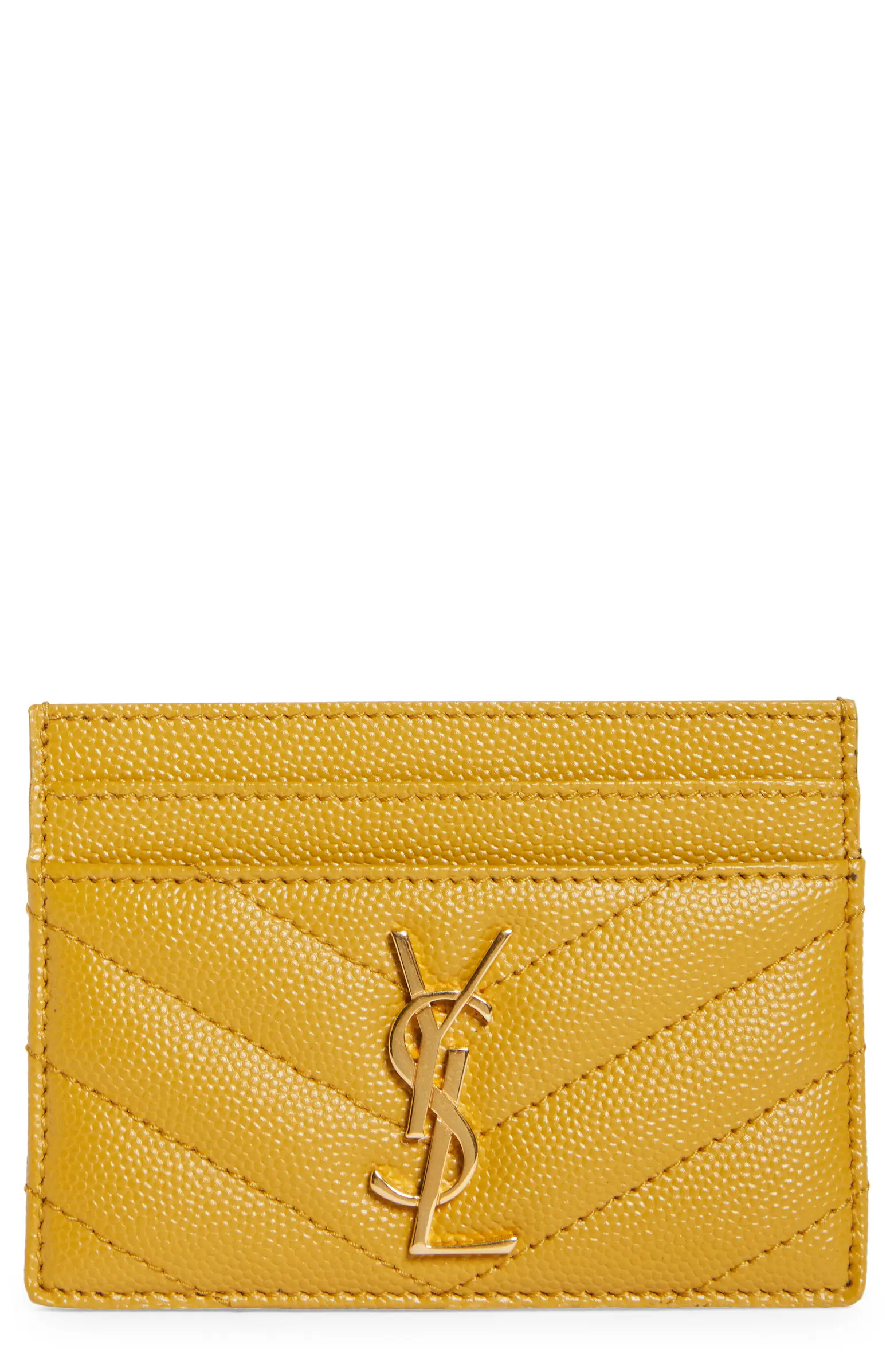 Monogram Quilted Leather Credit Card Case | Nordstrom