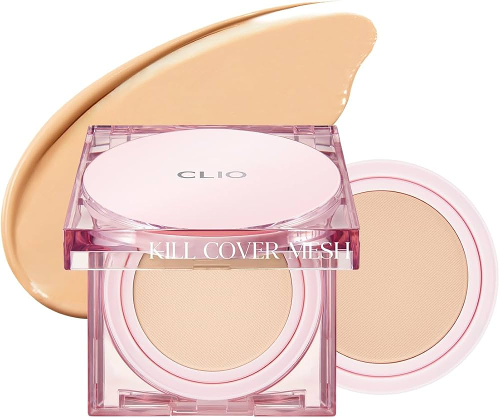 CLIO Kill Cover Mesh Glow Cushion Foundation ([Refill Included] 15g*2, 24W SAND), Glass Skin, Lon... | Amazon (US)
