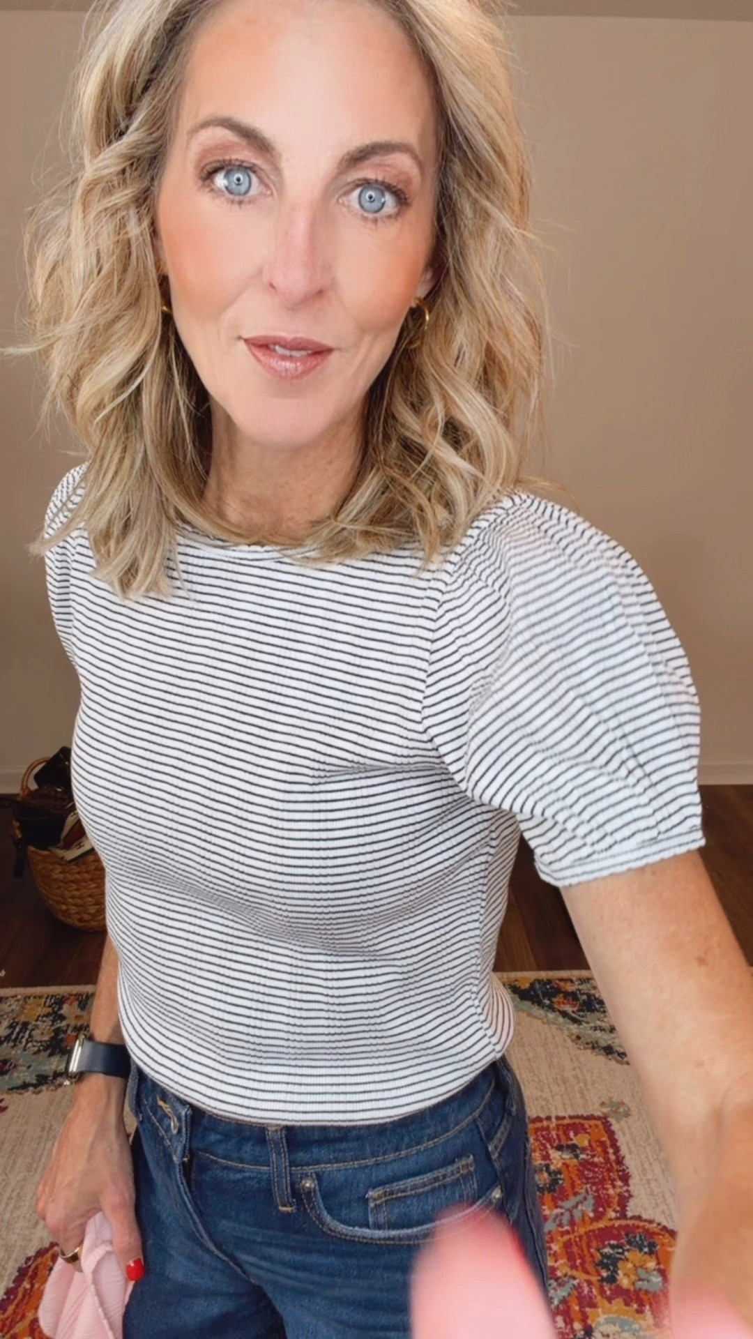 Free assembly women’s crewneck top with short puff sleeves only $12 comes in four colors. I am wearing this size small  

#LTKootd #LTKmomlife #LTKmorningroutine