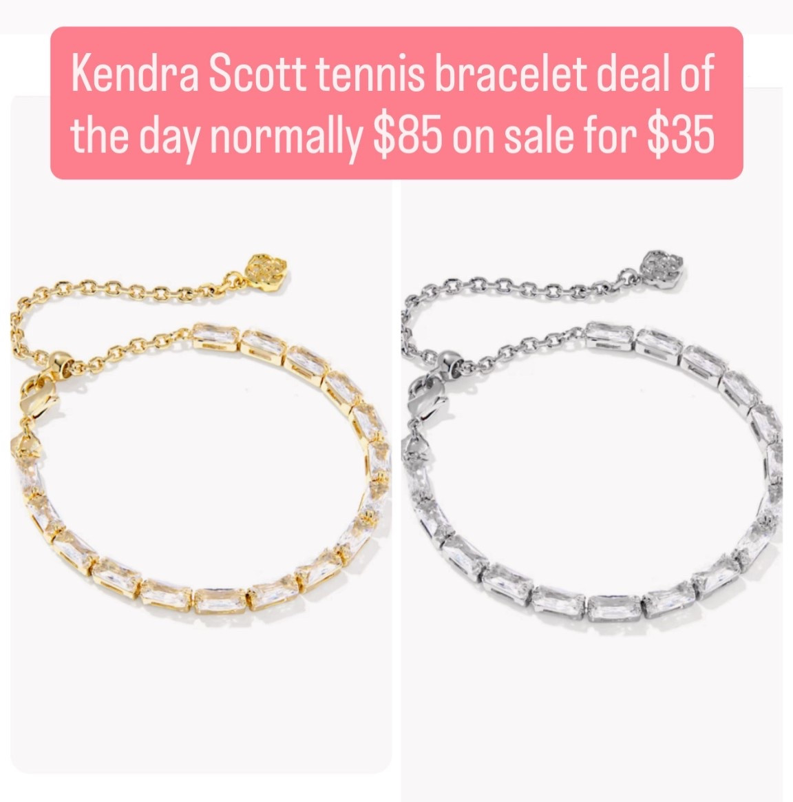 Gift idea for her! Kendra Scott tennis bracelet normally $85 on sale for $35 #jewelry #giftforher #giftguide 

#LTKGiftGuide #LTKCyberWeek #LTKHoliday