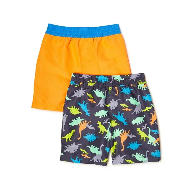 Wonder Nation Baby and Toddler Boy Swim Trunks, 2-Pack Size 12M-5T - Walmart.com | Walmart (US)
