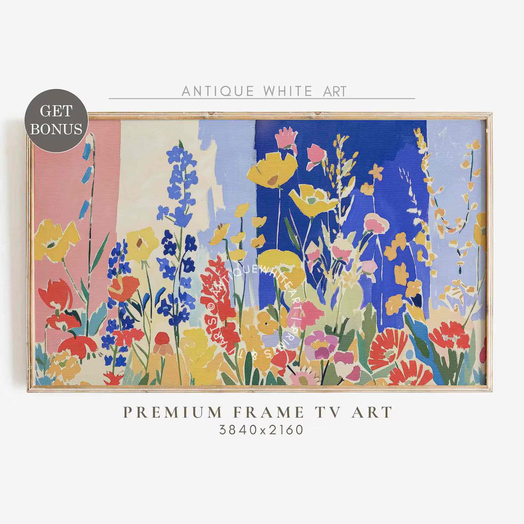 Colorful Summer Samsung Frame TV Art, Henri Matisse Flowers, Colorful Abstract Wildflowers Painti... | Etsy (US)