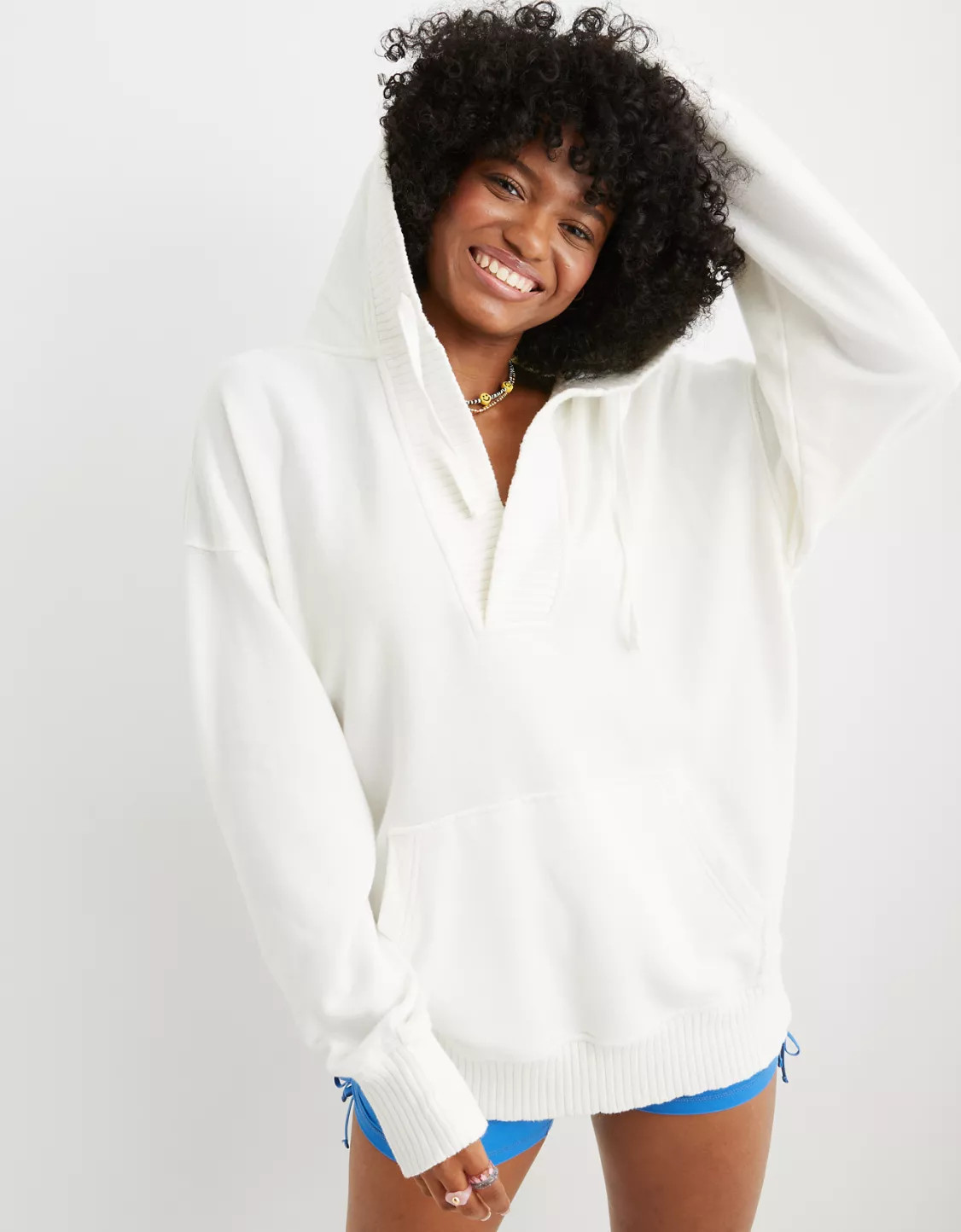 Aerie Down-To-Earth Henley Hoodie | Aerie