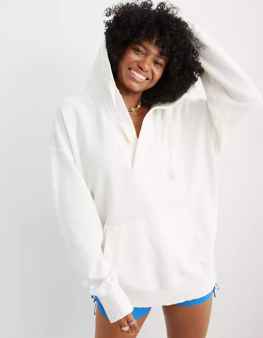 Aerie Down-To-Earth Henley Hoodie | American Eagle Outfitters (US & CA)