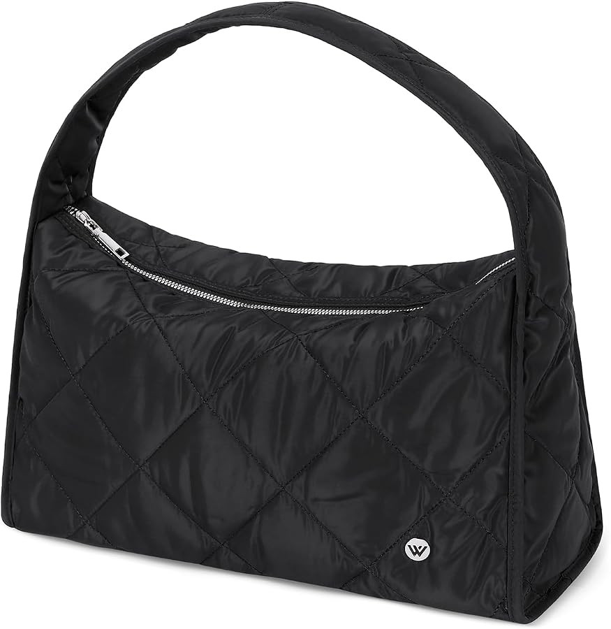 WESTBRONCO Small Shoulder Bag Purse for Women Quilted Handbag Cute Bag with Zipper Closure | Amazon (US)