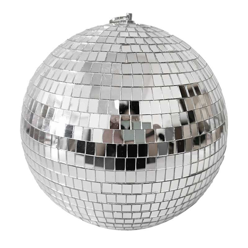 Silver Disco Ball Ornament, 10" | At Home