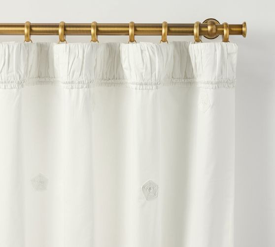 LoveShackFancy Embellished Rosette Curtain | Pottery Barn (US)
