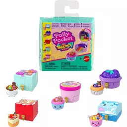 Polly Pocket Tiny Take Out Reveal Micro Dolls & Compacts with Food Theme Vehicle Collection | Target