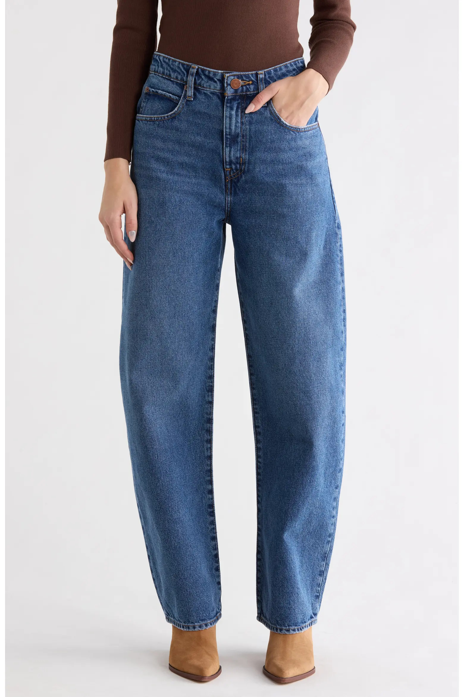 High Waist Barrel Jeans (Women) | Nordstromrack | Nordstrom Rack