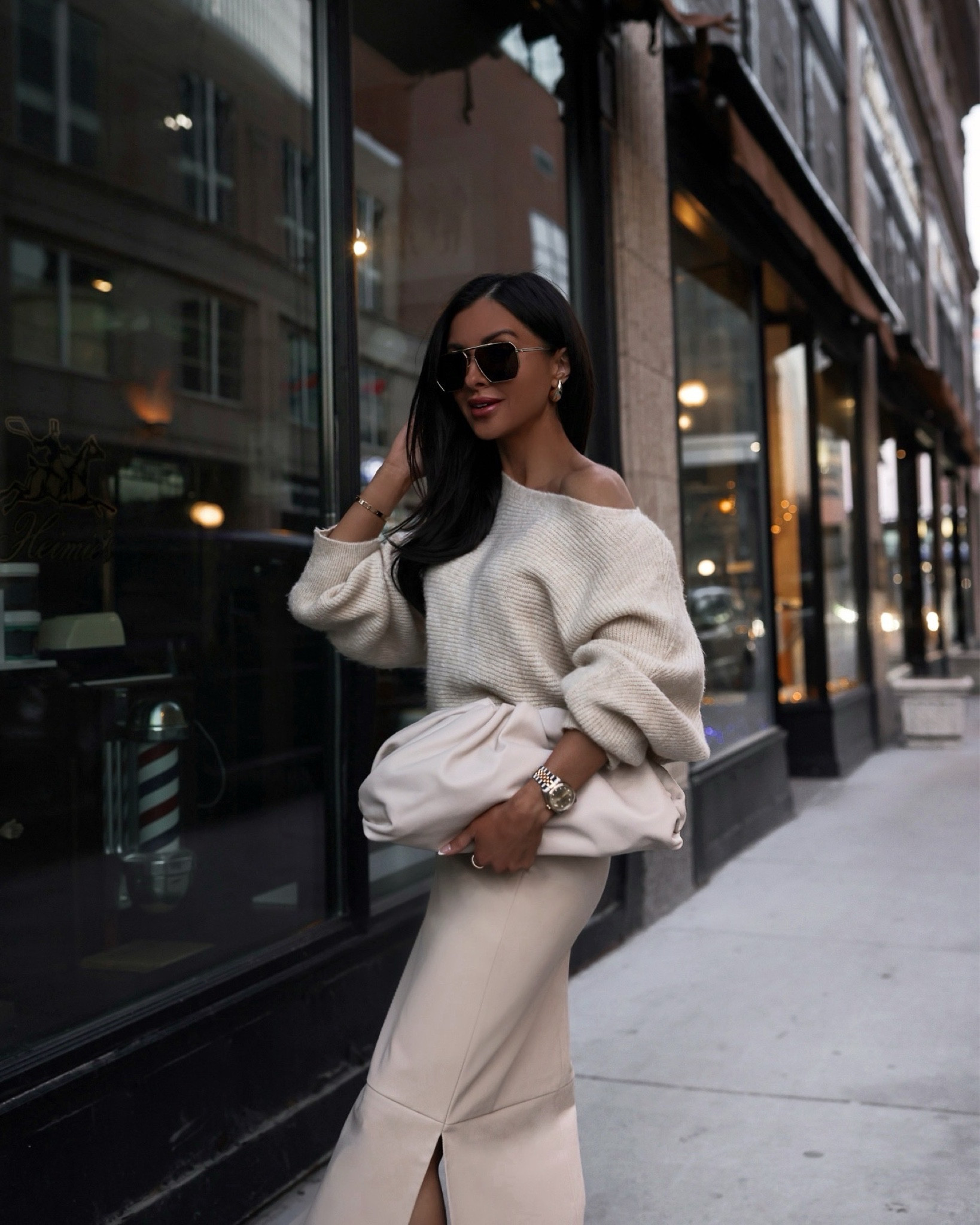 Nordstrom winter / spring outfit ideas 
Topshop faux leather skirt wearing a US 4
Off the shoulder sweater wearing an XS
Gucci slingback heels run TTS
Bottega Veneta the pouch bag



#LTKfindsunder100 #LTKSeasonal #LTKworkwear