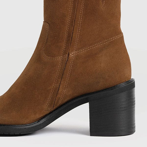 Dakota Ankle Boot - Camel Suede | Saint + Sofia