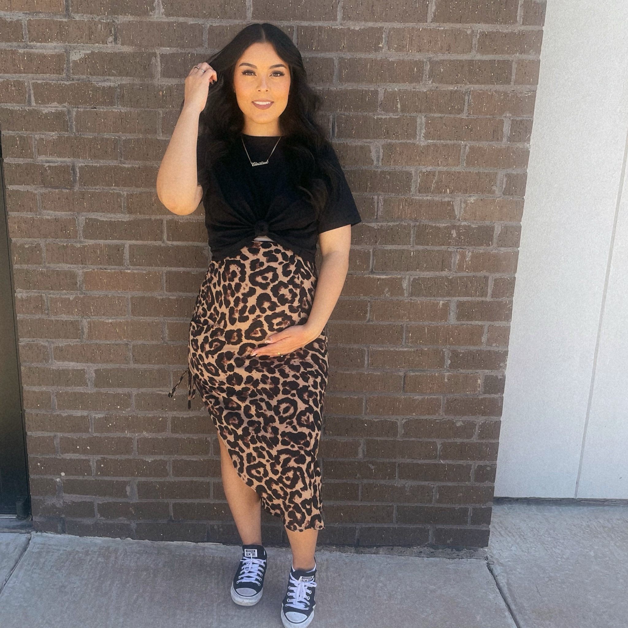 Pregnancy out, maternity outfit, skirt outfit, converse outfit, pregnancy style

#LTKbump #LTKFind #LTKunder50