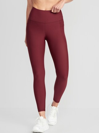 High-Waisted PowerSoft 7/8-Length Side-Pocket Leggings for Women | Old Navy (US)