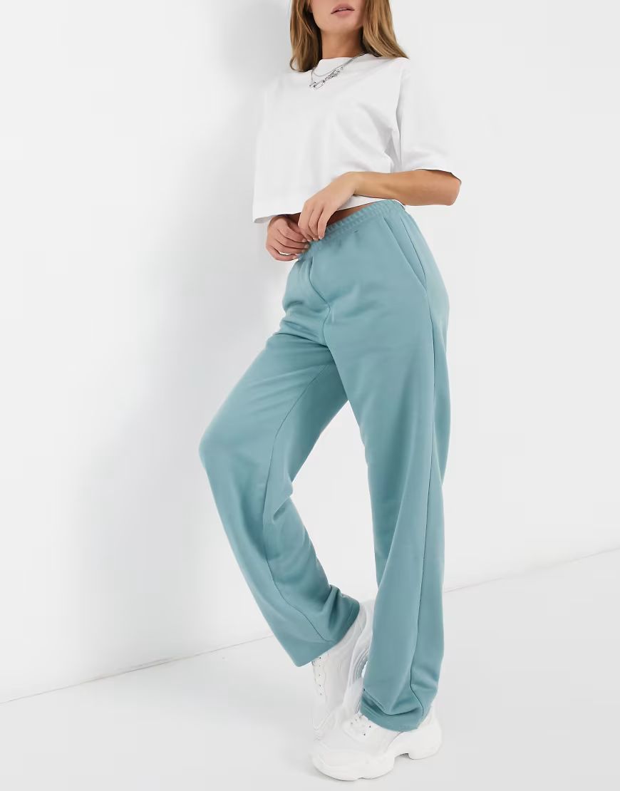 ASOS DESIGN jersey suit track pant in washed blue-Blues | ASOS (Global)