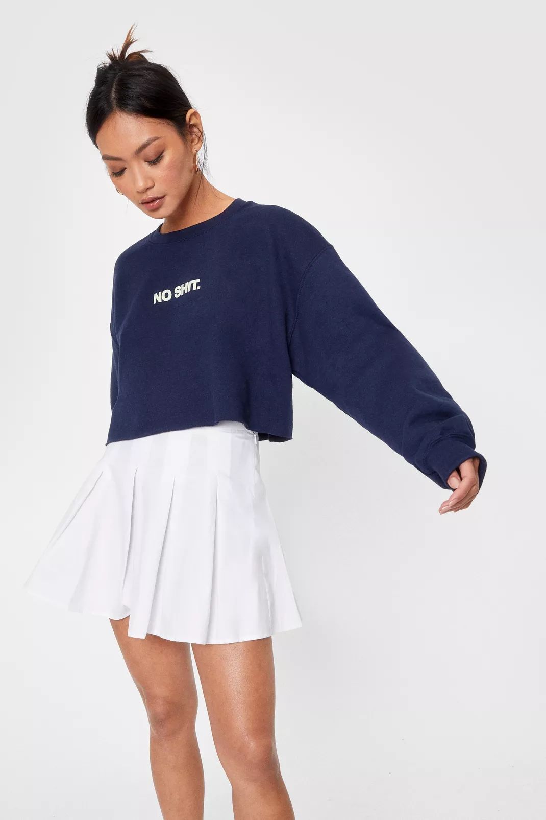 Petite High Waisted Pleated Mini Skirt | Nasty Gal (US)