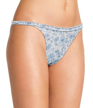 GB Vintage Sea Graden Print Knife Pleat Scoop Front Hipster Swim Bottom | Dillard's | Dillard's