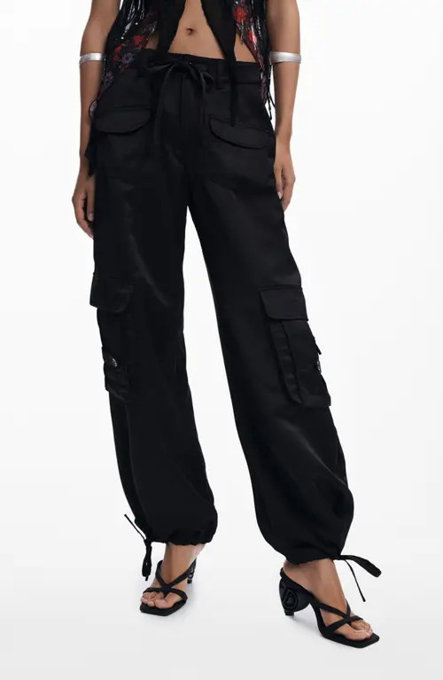 Desigual Cargo Pants in Black at Nordstrom, Size X-Small | Nordstrom