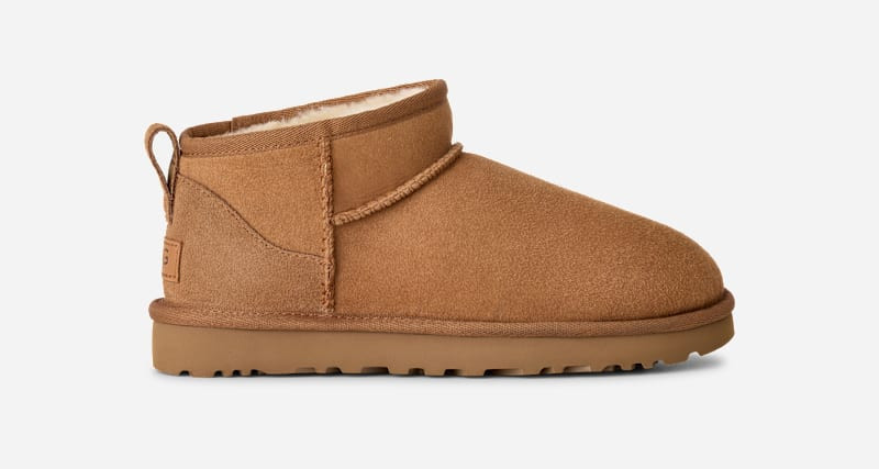 UGG® Women's Classic Ultra Mini Sheepskin Classic Boots in Brown/, Size 7 | UGG (US)