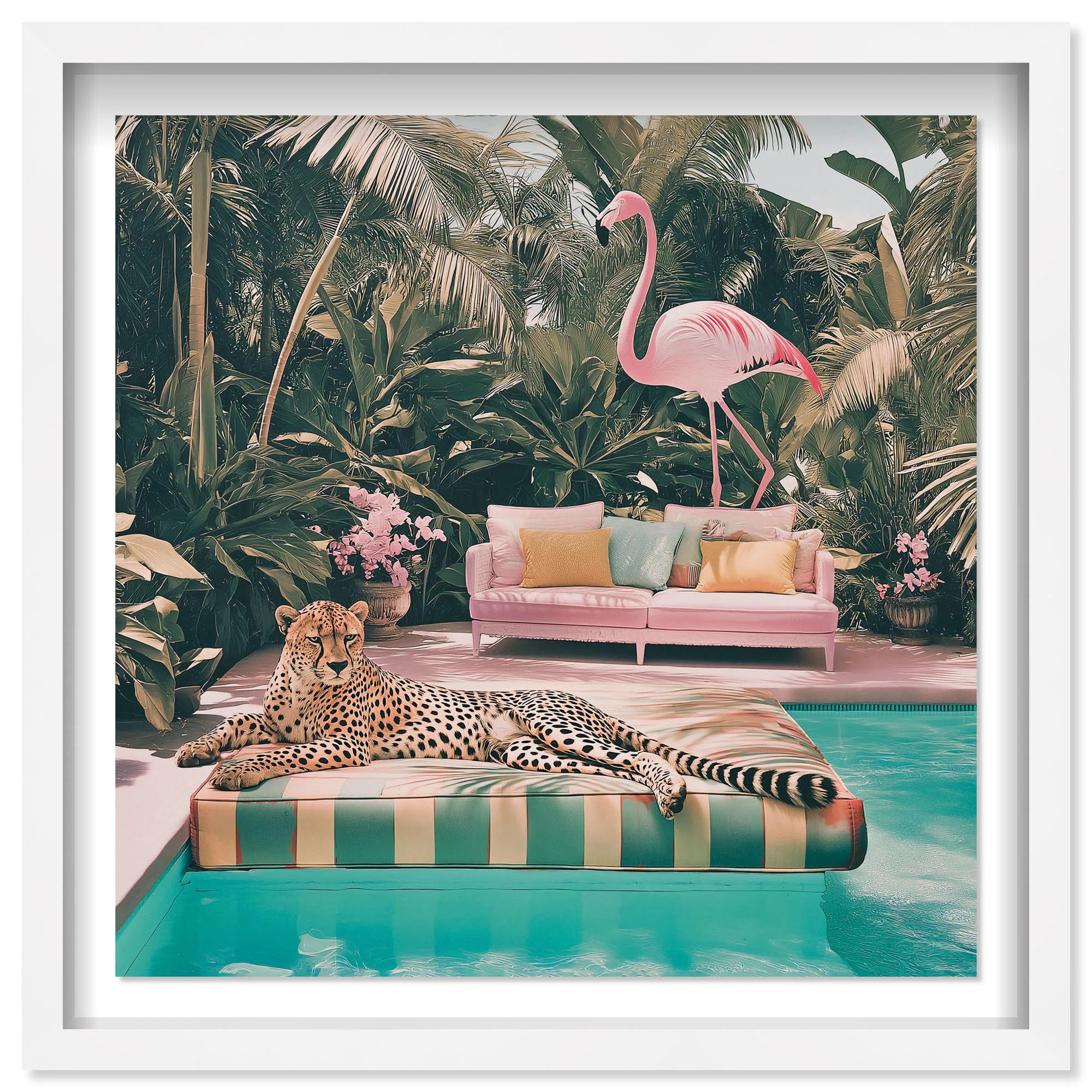 Oliver Gal Cheetah's Daydream Coastal - Luxury Shadowbox Framed Wall Art | Perigold | Perigold