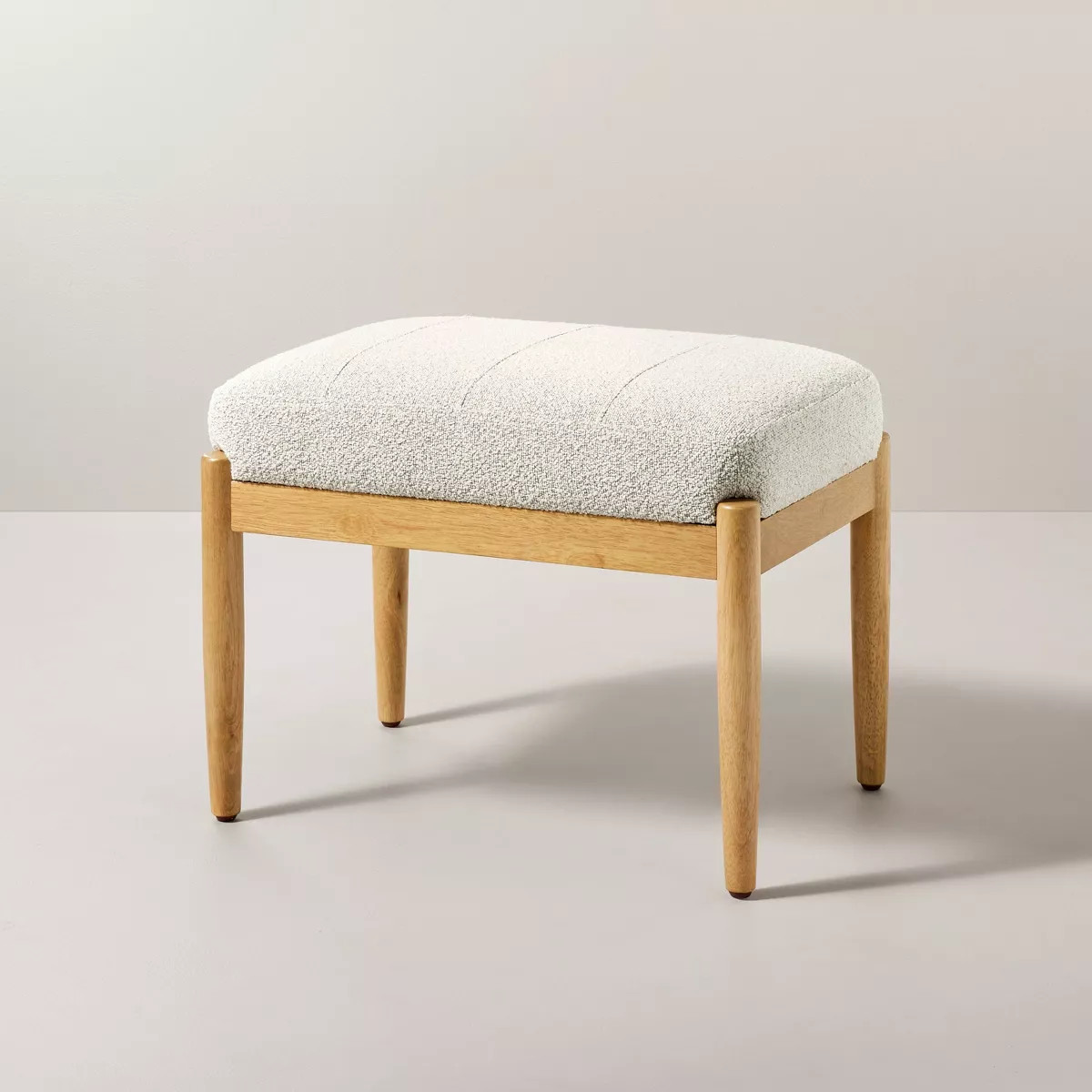 Boucle Upholstered Wood Ottoman - Hearth & Hand™ with Magnolia | Target