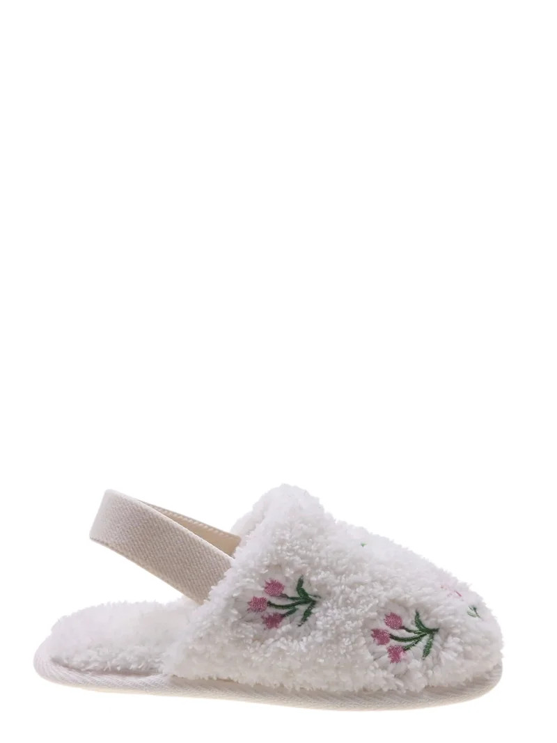 Wonder Nation Toddler Girls Scuff Flower Slippers | Walmart (US)