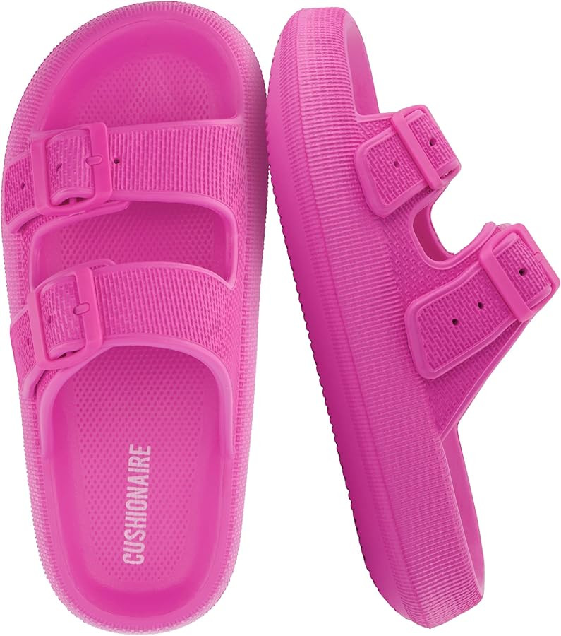 CUSHIONAIRE Fame Pillow Recovery Sandals for Women, Adjustable Double Buckle Waterproof EVA Cloud... | Amazon (US)