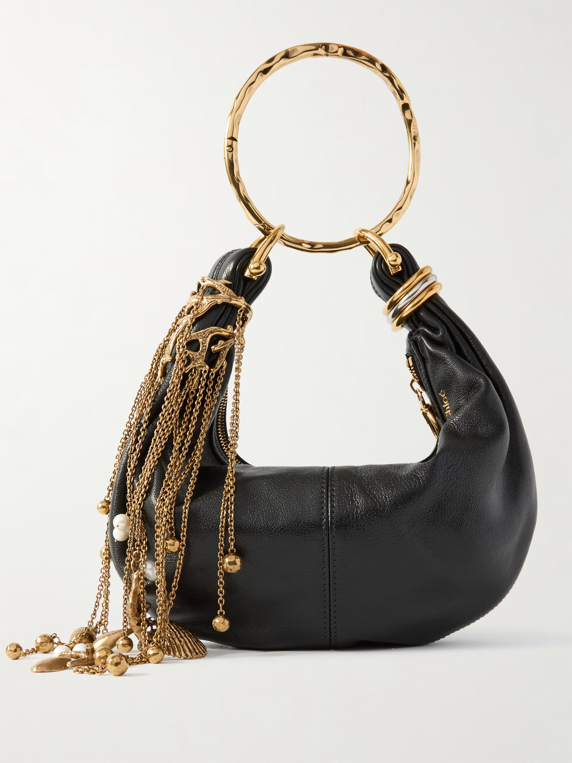 Bracelet embellished textured-leather tote | NET-A-PORTER (UK & EU)