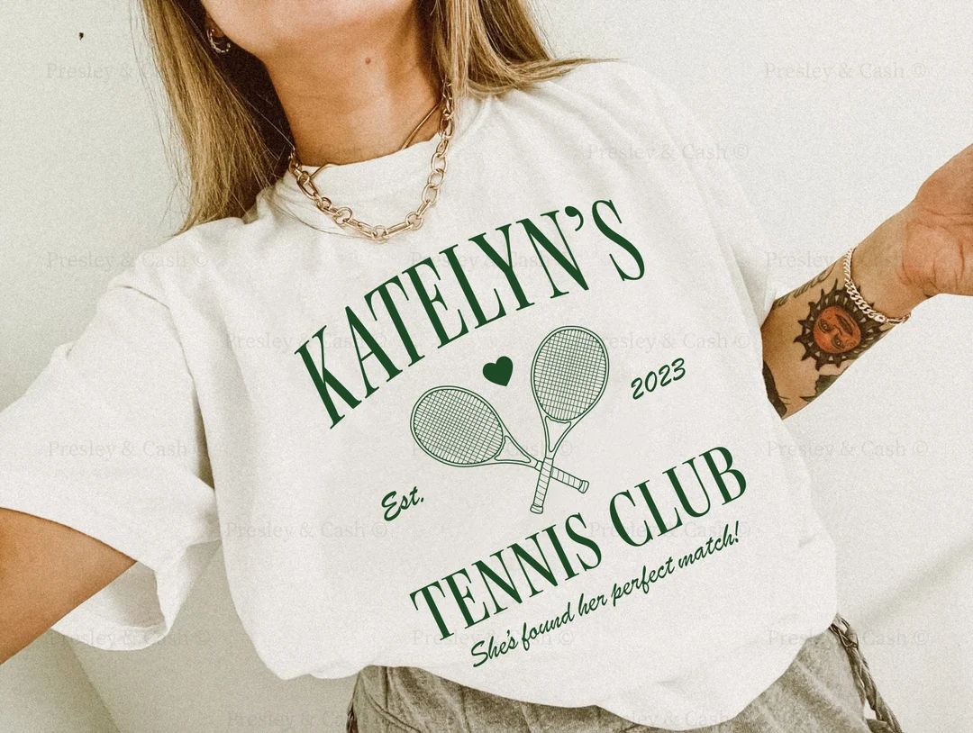 Tennis Bachelorette Shirts A Match Made in Heaven Theme Classy Country Club Bachelorette Merch Br... | Etsy (US)