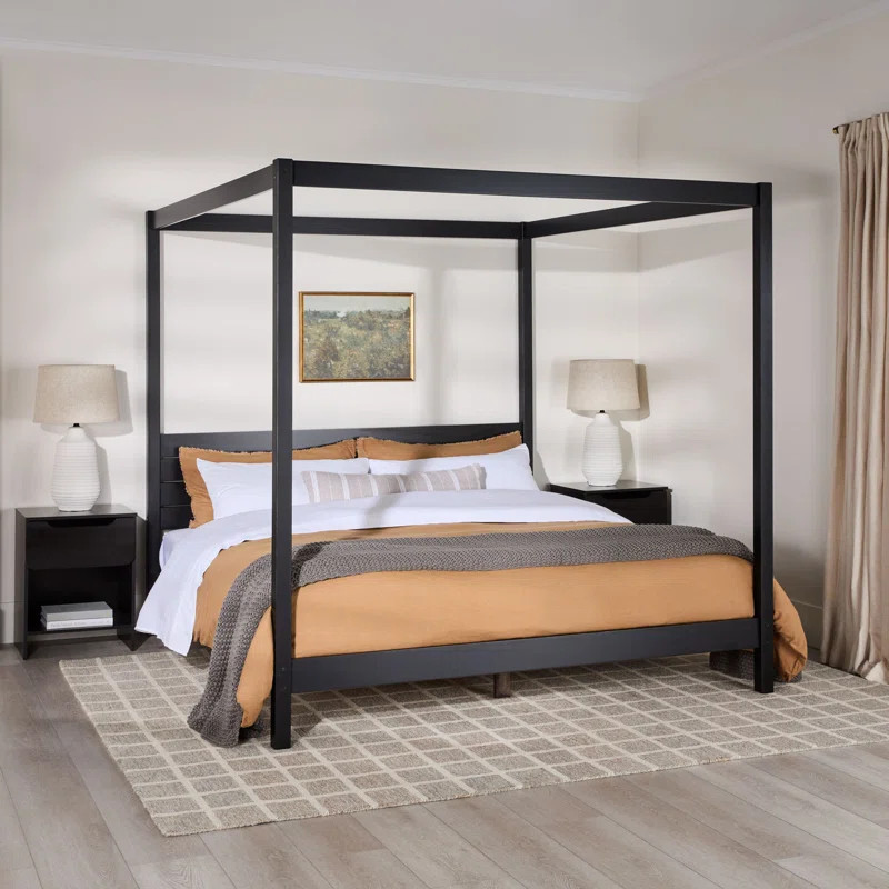 Hanhalyn Solid Wood Canopy Bed | Wayfair North America