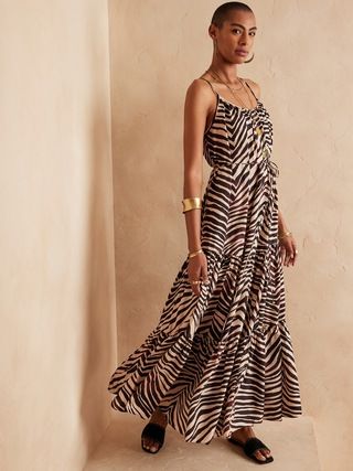 Silk Tiered Maxi Dress | Banana Republic (US)