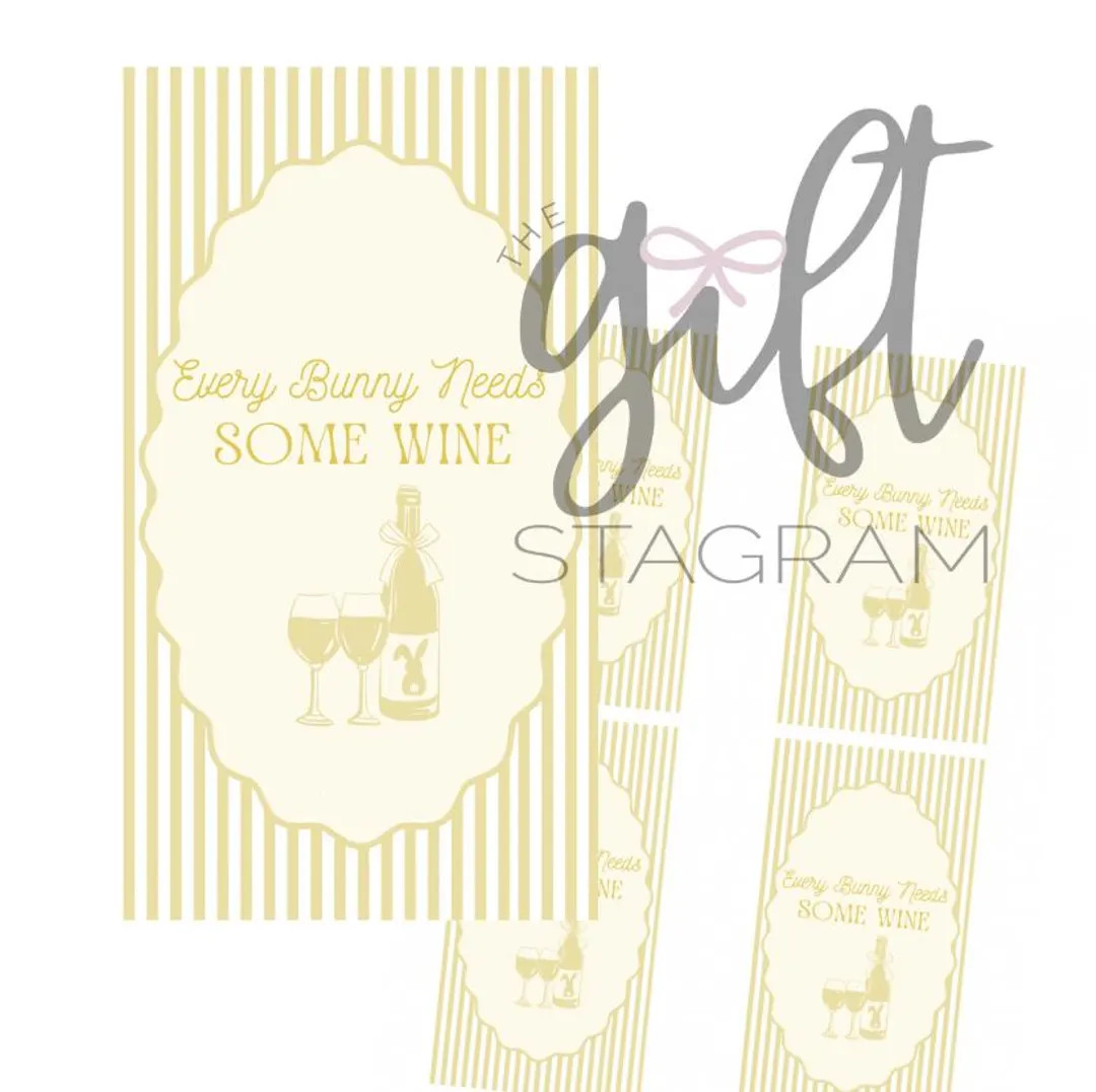 Every Bunny Needs Some Wine Gift Tag | DIGITAL DOWNLOAD | Easter Gift Tag | Easter Gift Idea | Ho... | Etsy (US)