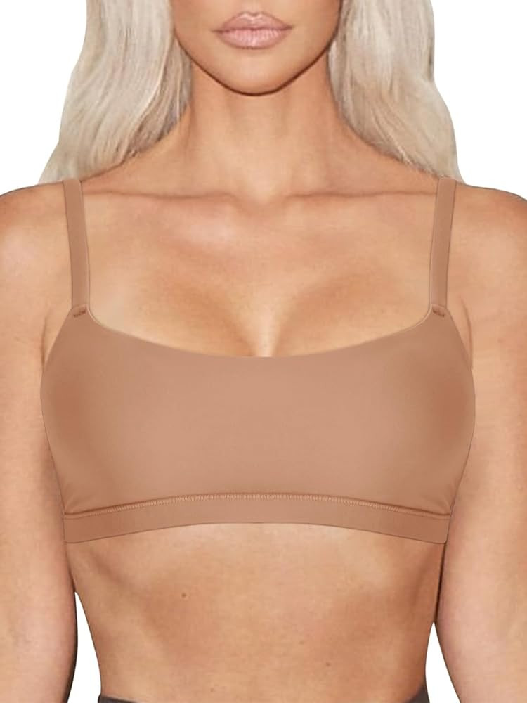 REORIA Women's Basic Scoop Neck Wireless No Padding Bralette Ultra Comfortable Soft Smoothing Sea... | Amazon (US)