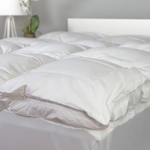 Down and Goose Feather Cotton Bed by Grandeur Collection - white - Queen | Bed Bath & Beyond