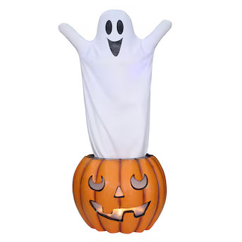 Haunted Living 36-in Lighted Animatronic Ghost in Jack O Lantern | Lowe's