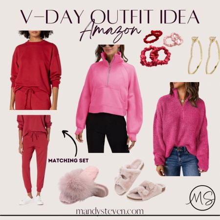 Valentine’s Day outfit ideas from Amazon! Items that can be worn before and after Valentine’s Day! Pink lululemon scuba for less Varley mentone sweater for less matching red jogger set heart earrings pink slippers 



#LTKsalealert #LTKshoecrush #LTKstyletip
