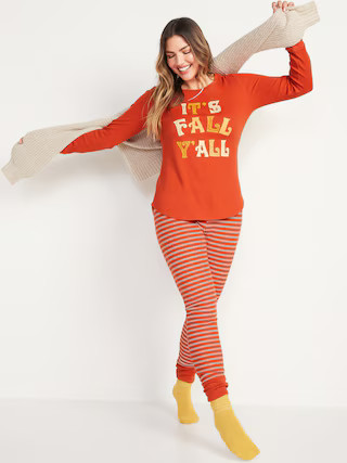 Matching Thanksgiving Graphic Pajama Set for Women | Old Navy (US)