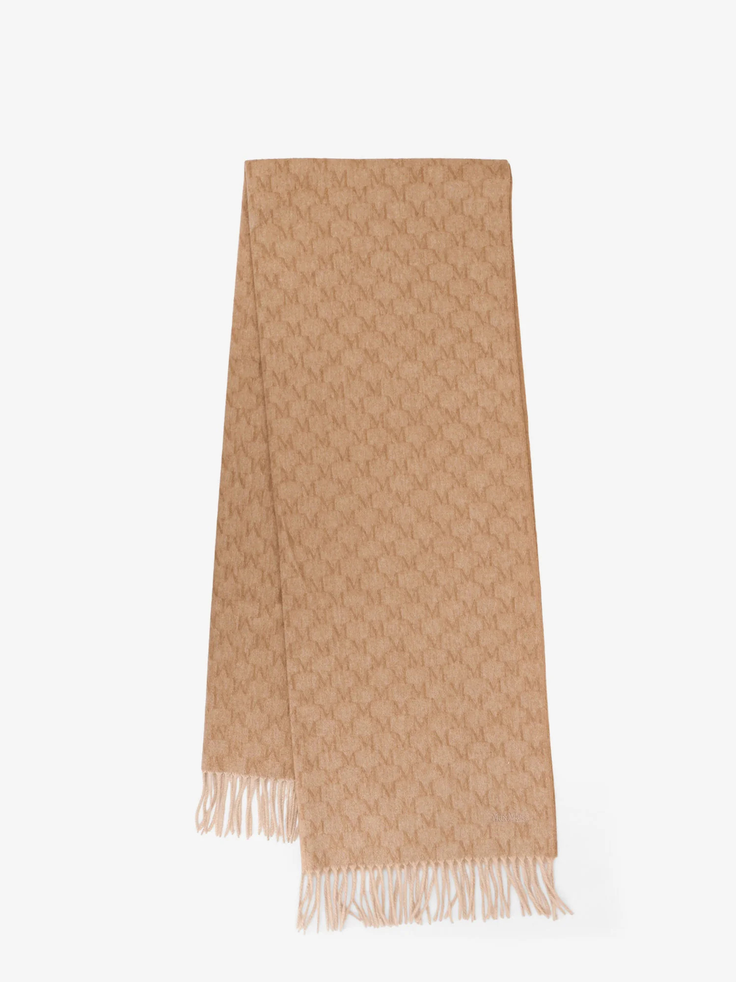 Logo camel scarf with all-over logo - MAX MARA - gender_Woman | Nugnes 1920
