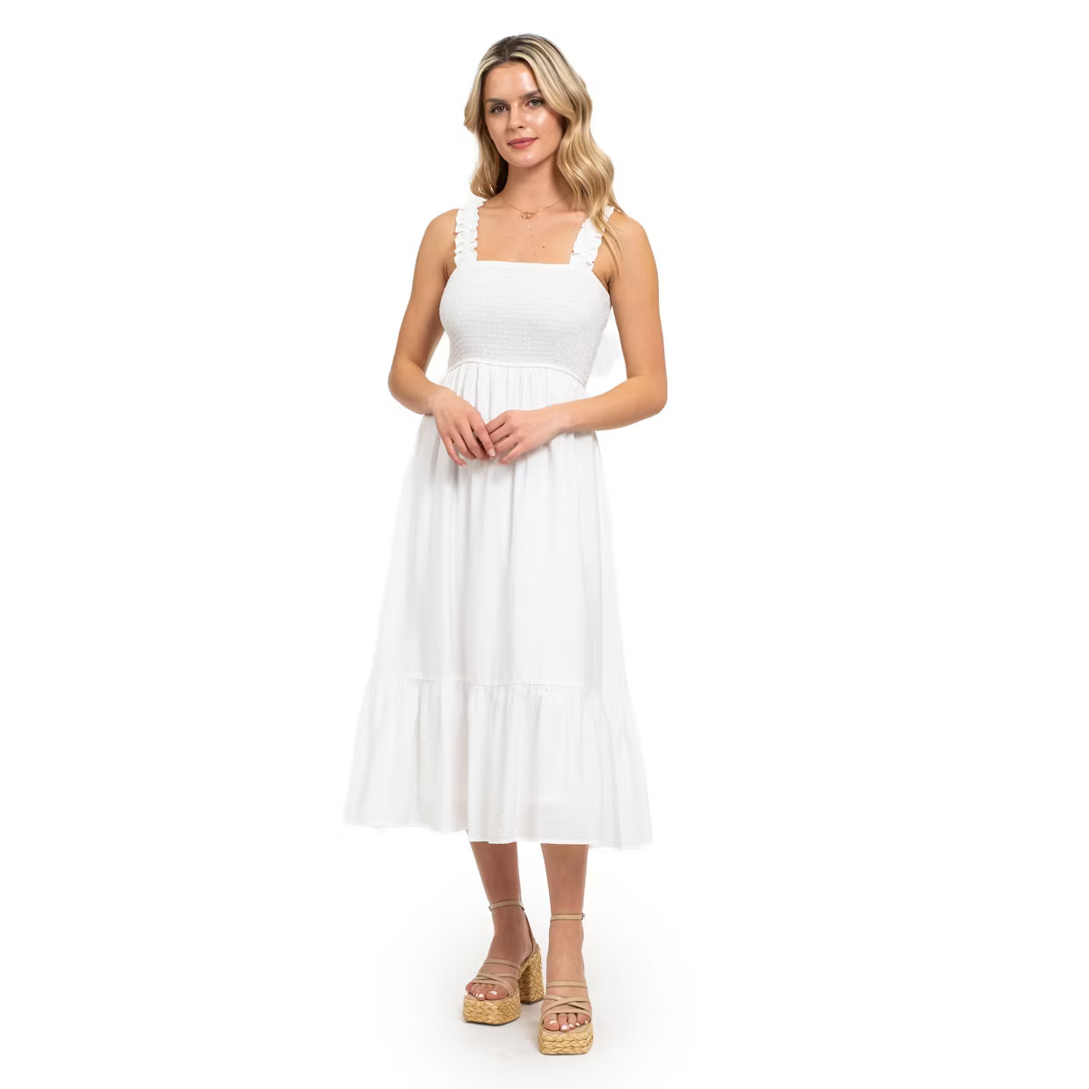 August Sky Women's Smocked Midi Dress | Target
