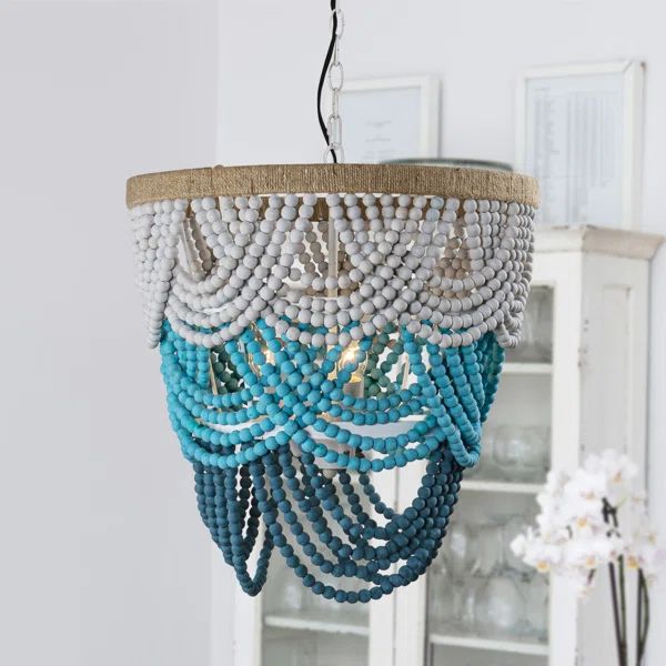 Amari 4 - Light Unique Empire Chandelier with Beaded Accents | Wayfair North America